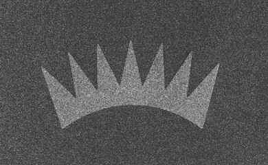 silver crown on a silver background