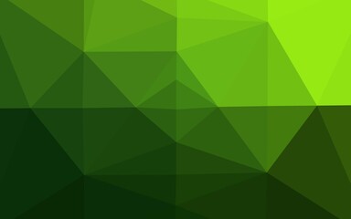 Light Green vector polygonal pattern.