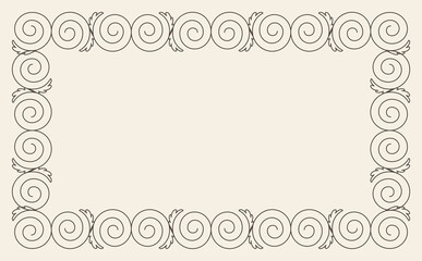 Vintage Ornament Greeting Card Template. Retro Luxury Invitation, Royal Certificate. Flourishes frame. Vintage Background, Vintage Frame, Vintage Ornament, Ornaments , Ornamental Frame.