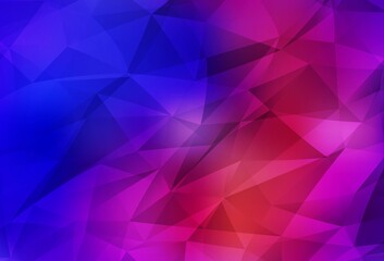 Dark Blue, Red vector polygonal template.