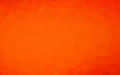 Light Orange vector shining triangular pattern.