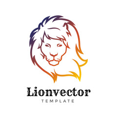 Lion shield logo design template. Lion head logo. Element for the brand identity, illustration.