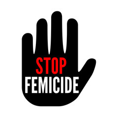 Stop femicide symbol icon