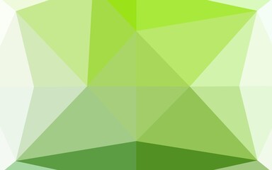 Light Green vector polygon abstract backdrop.