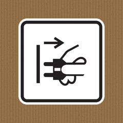 PPE Icon.Disconnect Mains Plug From Electrical Outlet Symbol Sign Isolate On White Background,Vector Illustration