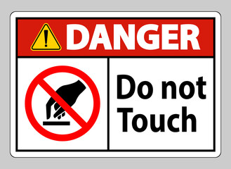 Danger Do Not Touch Symbol Sign Isolate On White Background