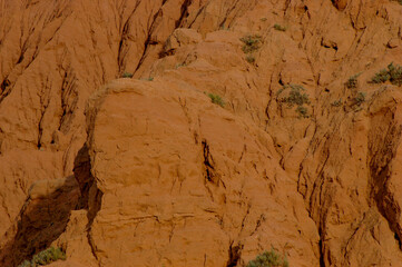 Sandstone hills in Kyrgyzstan, Central Asia