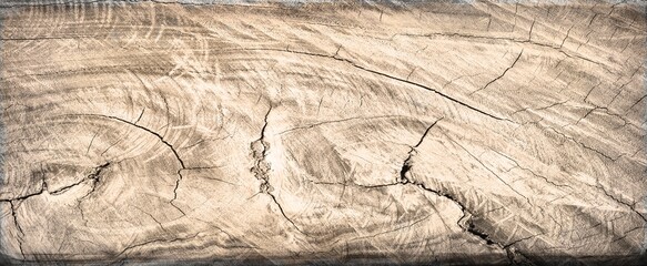 Cracked wood board. Old rustic red wood background, wooden surface with copy space