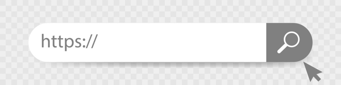 Search button on transparent background vector