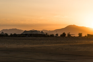 Beautiful sunset over the mountains