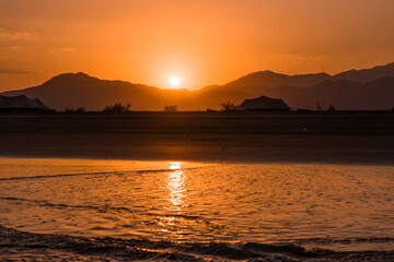 Beautiful sunset over the mountains