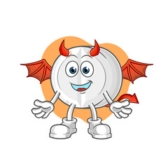 medicine demon with wings character. cartoon mascot vector