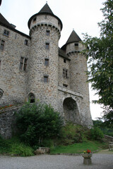 Fototapeta na wymiar medieval castle (val) in lanobre in france