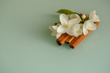 Jasmine vanilla and cinnamon. Cooking, aromatherapy and perfume.