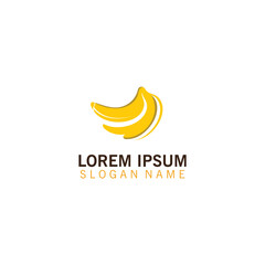Banana fruit logo design, image creative illustration vector template