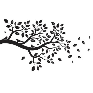 Tree Branch Vector Ilustration Design