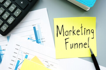 Marketing Funnel is shown on the conceptual photo using the text