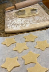 baking christmas cookies