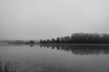 Fototapeta premium Osterseen monochrome 