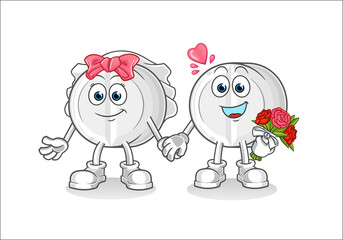 medicine wedding cartoon. cartoon mascot vector