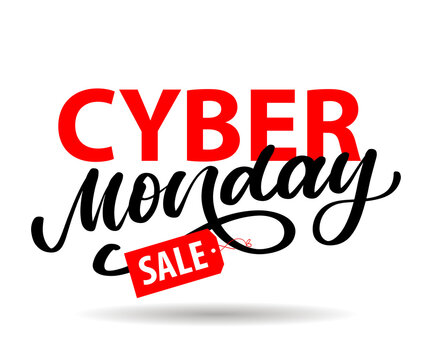 Cyber Monday Vector lettering calligraphy text brush