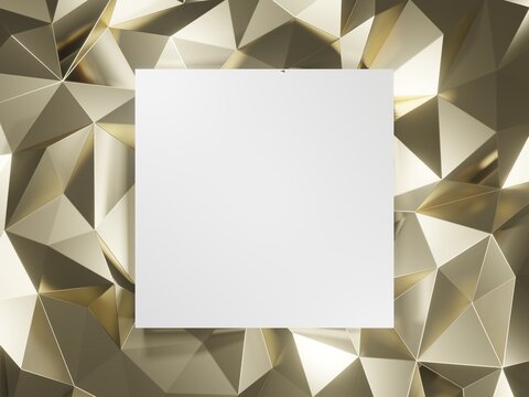 3d render - image gold geometric triangle background, podium luxury background, Display for cosmetic perfume fashion natural product, simple clean design, luxury minimalist mockup.