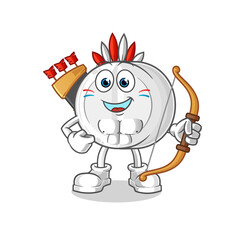 medicine native american tribe character. cartoon mascot vector