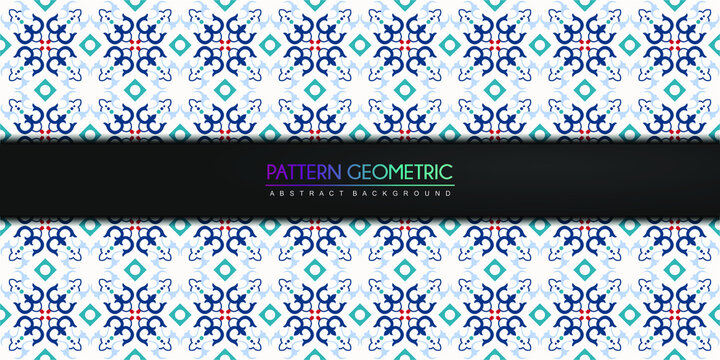 Abstract colorful Islamic pattern, geometric patern