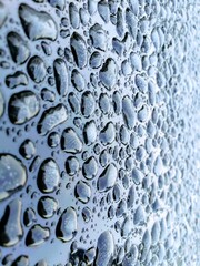 water drops on glass