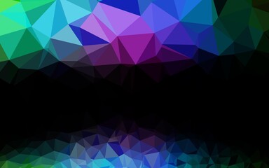 Obraz premium Dark Multicolor, Rainbow vector polygonal background.