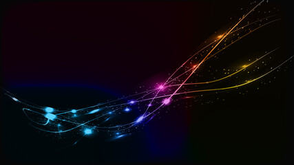 Abstract multicolored beautiful digital modern magical shiny electric energy laser neon texture with lines and waves stripes, background