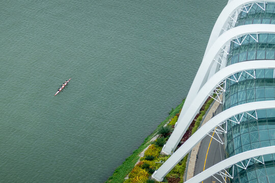 Rowing Team From Above