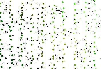 Light Green vector cover in polygonal style with circles.