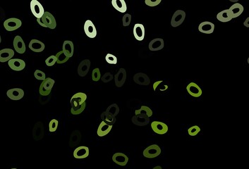 Dark Green vector cover with spots.