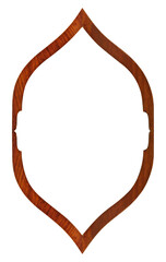 Gothic decorative architectural wooden element isolated on white background. Design element with clipping path