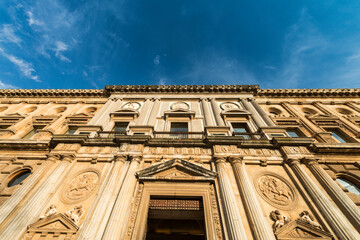Obraz premium Facade of Palace of Charles V, Alhambra of Granada.
