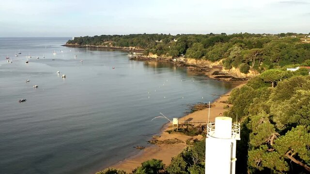 survol des plages de La Baule, Saint-Nazaire, et la marina de Pornichet