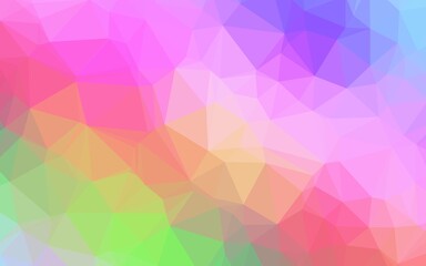 Light Multicolor, Rainbow vector blurry triangle pattern.