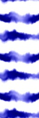 
Indigo blue tie dye border edge background. Painted in watercolor wash side banner strip. Boho modern abstract web design element, divider or decorative ink backdrop for mobile phone. 
