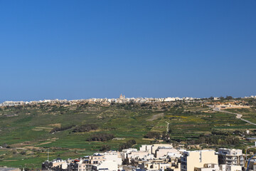 Obraz premium Panorama of the island of Gozo, Malta