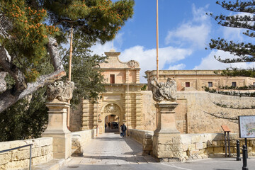 Fortified medieval city of Mdina in the heart of the island of Malta	
