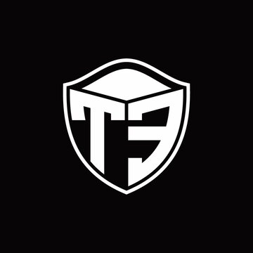 recommend clip art: TE Logo monogram shield shape with outline rounded design template