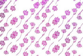 Light Purple vector sketch pattern.
