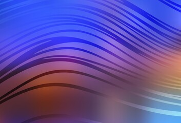 Light Blue, Yellow vector texture with wry lines.