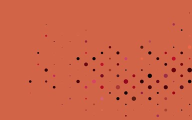 Light Red, Yellow vector backdrop with dots.