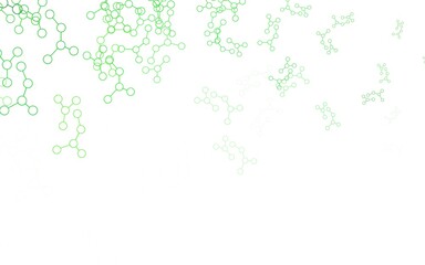 Light Green vector background with forms of artificial intelligence.