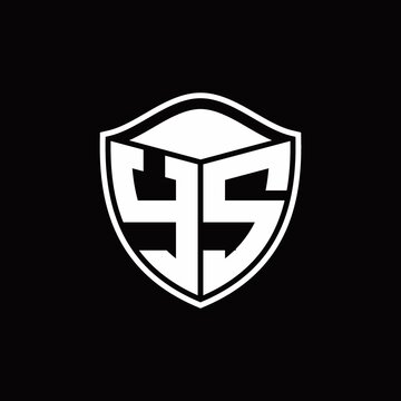 recommend clip art: YS Logo monogram shield shape with outline rounded design template