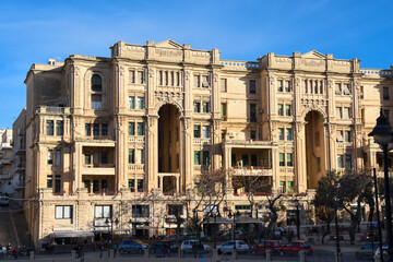 Liberty architecture, beautiful example ocated at Balluta bay between Sliema and Saint Julian's (San Giljan) towns in Malta