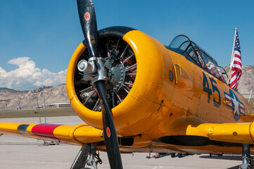 engine and propeller of plane