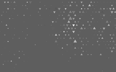 Light Silver, Gray vector layout with lines, triangles.